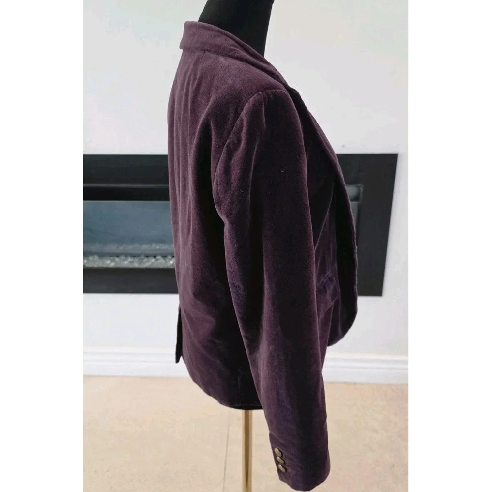 J.Crew Ecole Velvet Schoolboy Blazer Plum Preppy Old Money Timeless Style 97130
